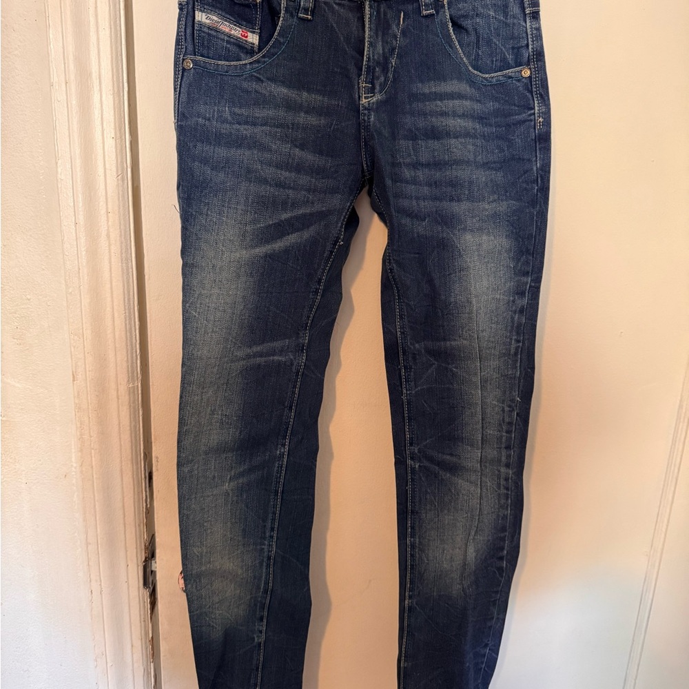 Diesel Blue Slim Jeans Vintage 00’s sequin pockets